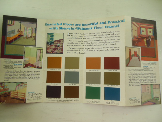 Sherwin Williams Floor Enamel Vintage Brochure 1933