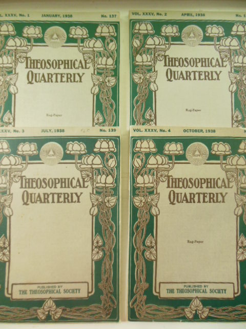 Image for The Theosophical Quarterly Vol. XXXV (Full run) 1937-38