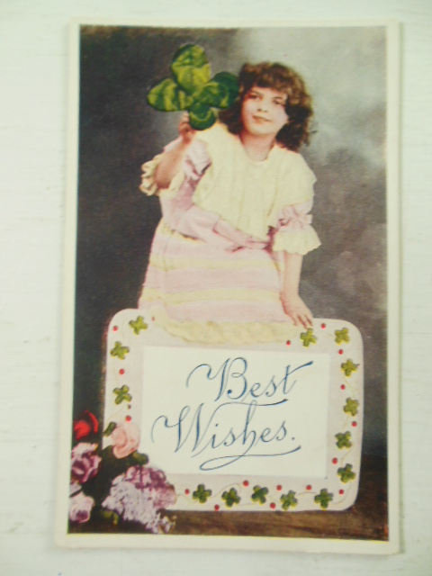 Image for Postcard Best Wishes Four-Leaf Clover