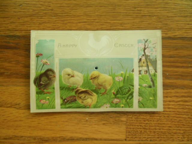 Image for A Happy Easter Squeaker Postcard Peeps 1912