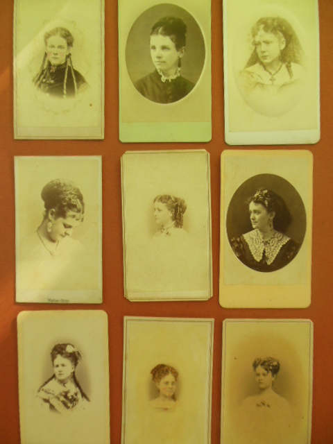 Image for Nine Carte de Visites Womens' Portraits, Kentucky