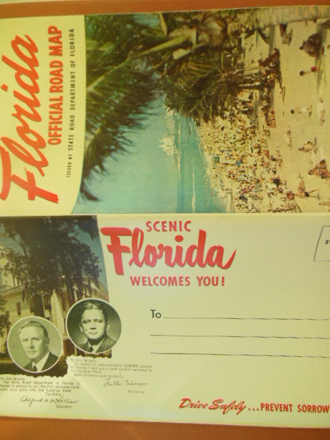 Image for Florida Official Road Map 1952
