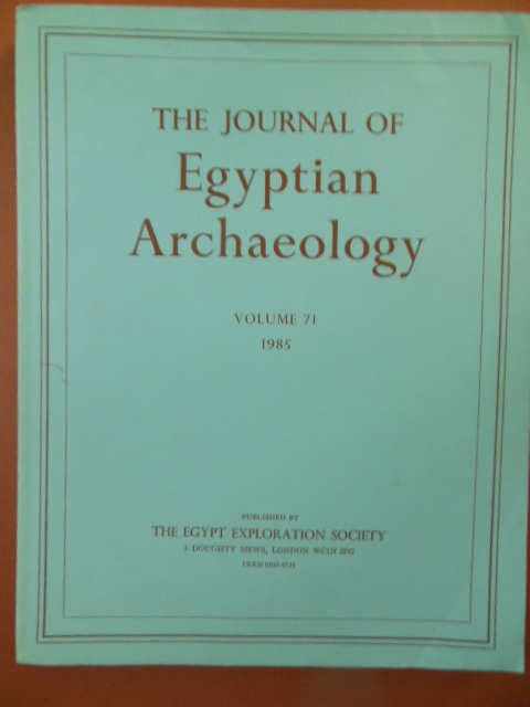 Image for The Journal of Egyptian Archaeology Volume 71, 1985