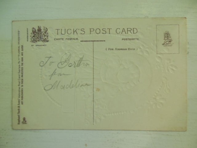 Image for To Fill your Heart With Joy and Bliss Postcard Little girl with Violets (Floral Missives -- Tuck)