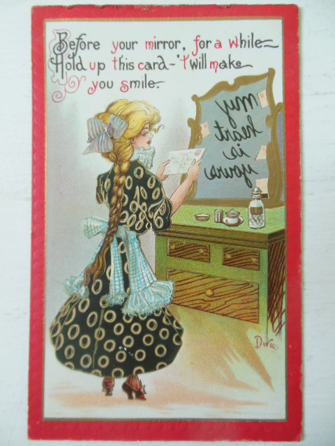 Image for Novelty postcard Reverse Writing in Mirror