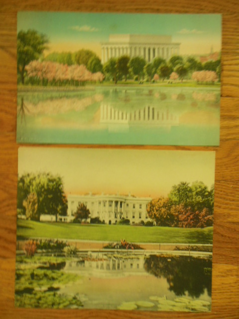 Image for Two Vintage Pastel Prints of Washington D.C. in Spring