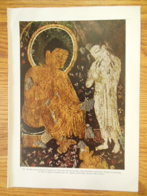 Image for Indian Print Buddha and Yasias, First Lay Member of the Buddhist Community