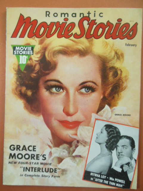 Image for Romantic Movie Stories Magazine Februrary , 1937 (Grace Moore, Myrna Loy, William Powell cover)
