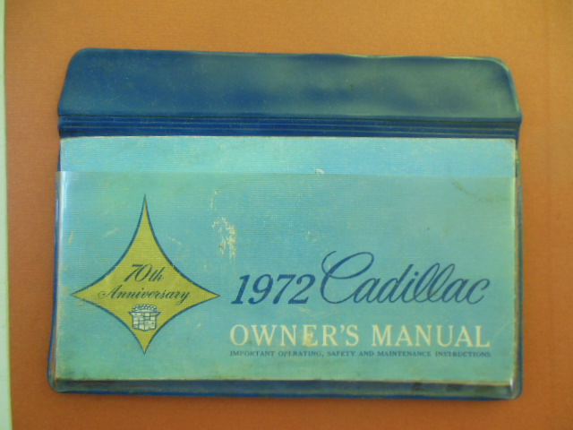 Image for 1972 Cadillac Owner's Manual in Original Plastic Case (With Emissions Booklet)