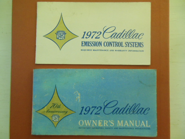 Image for 1972 Cadillac Owner's Manual in Original Plastic Case (With Emissions Booklet)