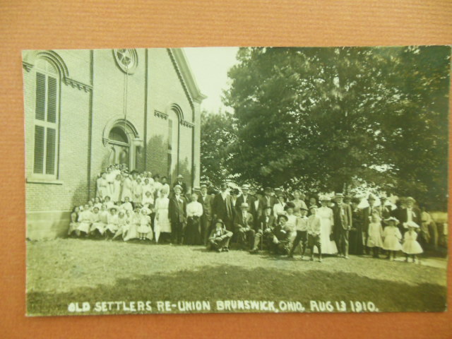 Image for Real Photo Postcard Old Settlers Reunion Brunswick, Ohio August 13, 1910