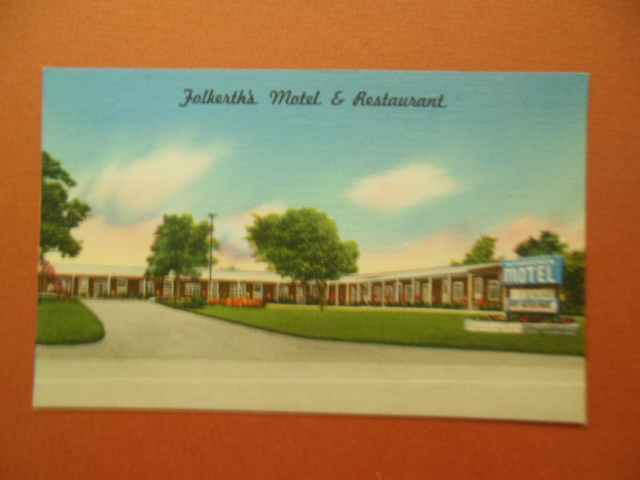Image for Linen Postcard Folkerth's Motel & Restaurant New York State