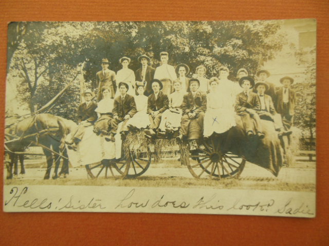 Image for Real Photo Postcard People on a Hay Wagon (Ohio)