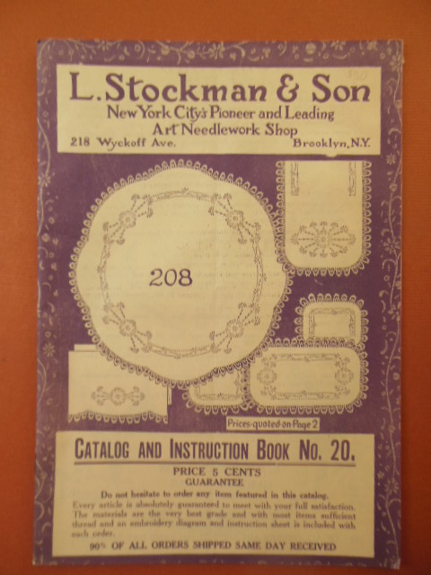 Image for L. Stockman & Son Needlework Catalog and Instruction Book No. 20 (1925)