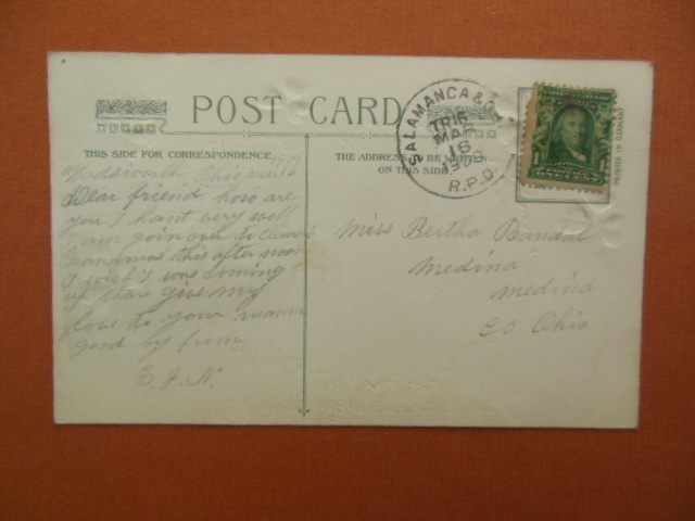 Image for St. Patrick's Day Souvenir Postcard Shamrocks Thatched Roof Cottage by the Sea 1909