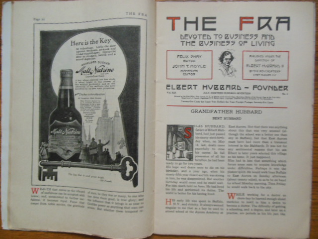 Image for The Fra Magazine Elbert Hubbard July 1917