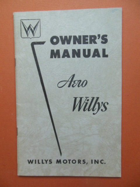 Image for Owner's Manual Aero Willys Passenger Cars Models 675 and 685 (1953)