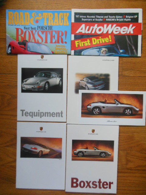 Image for Porsche Boxster 1997 4 Booklets, 1 Card and 3 Auto Magazine Test Drives