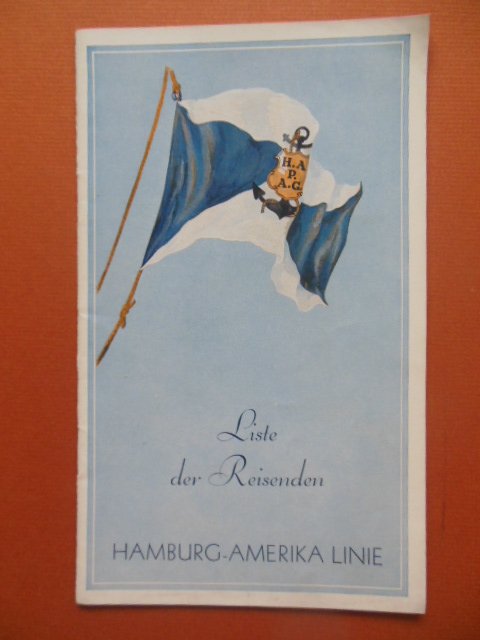 Image for Passenger List Hamburg-Amerika Line August 11,1932