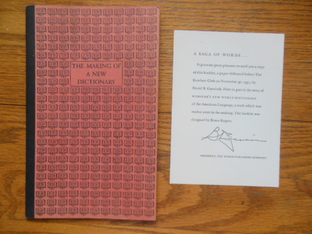 Image for The Making of A New Dictionary 1953