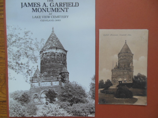 Image for The James A. Garfield Monument at Lake View Cemetery Cleveland, Ohio and Sepia Postcard of Garfield Monument in Cleveland