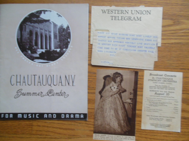 Image for Chautauqua Summer Center For Music and Drama Season Program 1942 (Plus Related Ephemera)