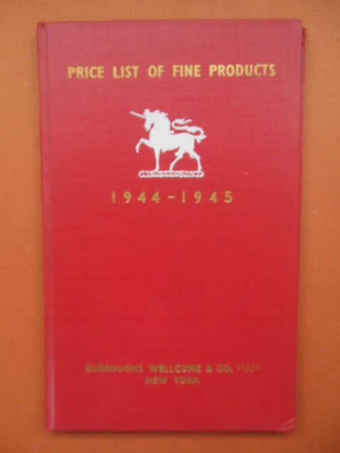 Image for Burroughs Wellcome & Company Price List of Fine Products 1944-1945 (pharmaceuticals)