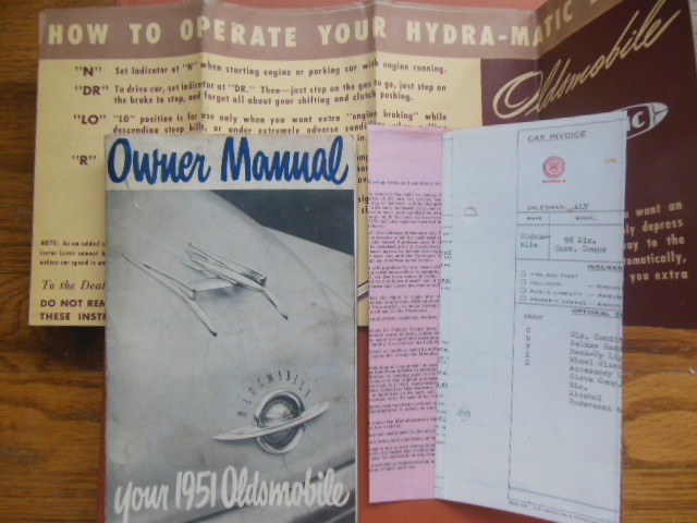 Image for Owner Manual Your 1951   Oldsmobile(Related ephemera Laid-in)