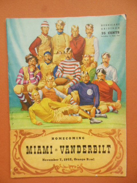 Image for Homecoming Miami vs.Vanderbilt November 7,1952 Orange Bowl (football program)