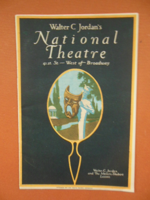 Image for Walter C. Jordan's National Theatre Program 1924 (Broadway)