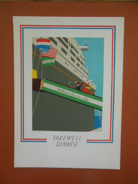Image for Holland-Amsterdam Line Farewell Dinner Menu (S.S. Nieuw Amsterdam Sunday, May 31, 1970)