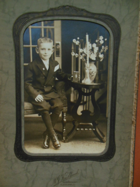 Image for Little Boy on First Communion Day Early 20th Century (M.J. Knoblaugh Studio Cleveland, Ohio)