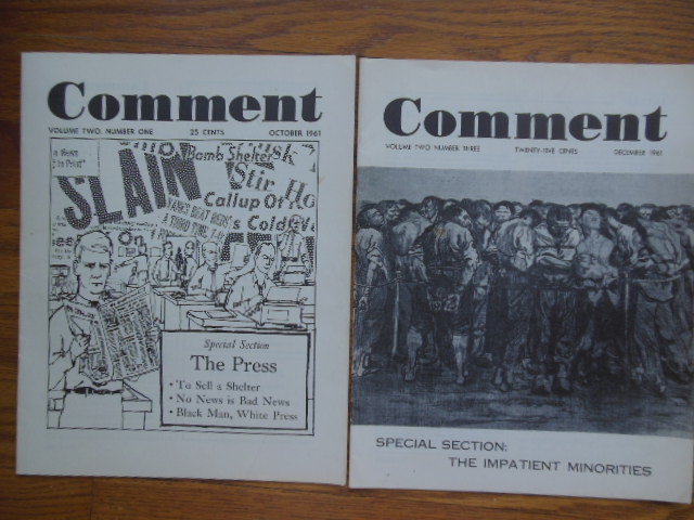 Image for Comment Magazine; A Monthly Journal of Informed Opinion (2 issues 1961)