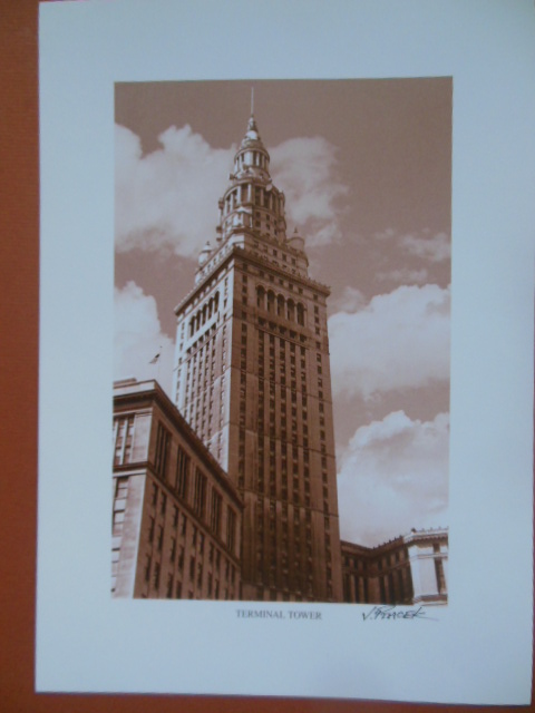 Image for Terminal Tower Cleveland, Ohio Print by J. Ptacek