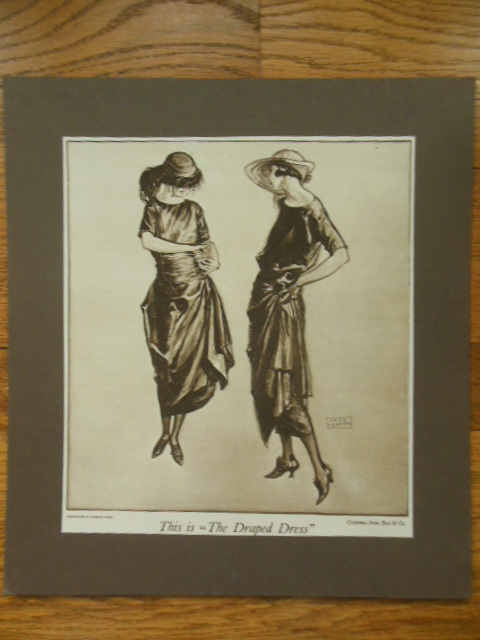 Image for "This Is the Draped Dress" Matted Best & Co. Ad Woman's Home Companion 1922