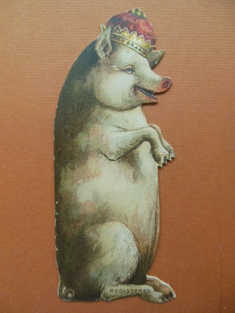 Image for Die-cut Pig Trade Card Cudahy's Packing  Co. "Rex Brand" Meats (Opens)