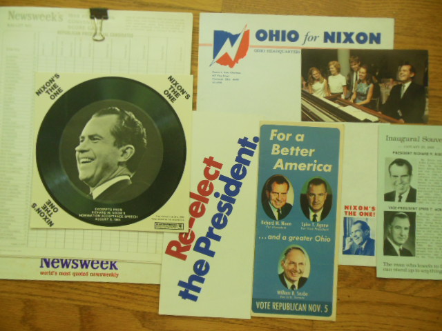 Image for Political Ephemera Richard Nixon 1968 Election (7 items)
