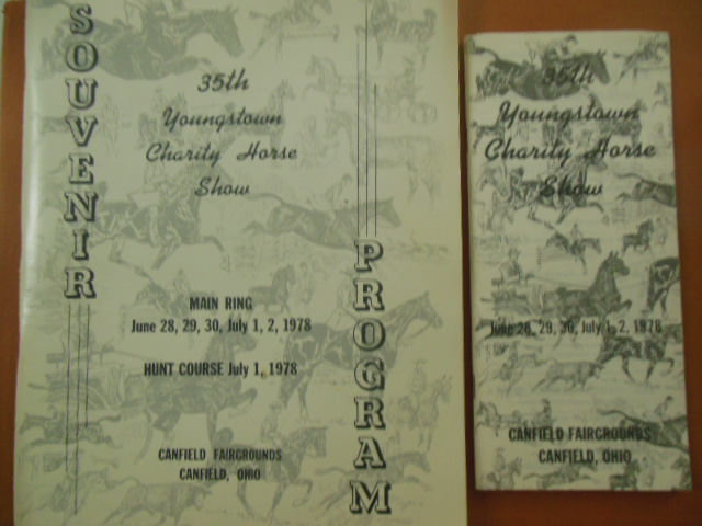 Image for Souvenir Program 35th Youngstown Charity Horse Show 1978 Canfield Fairgrounds (Includes Smaller Guide)