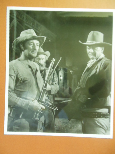 Image for Black and White Photo John Wayne, Robert Mitchum, Arthur Hunnicut (El Dorado, 1966)