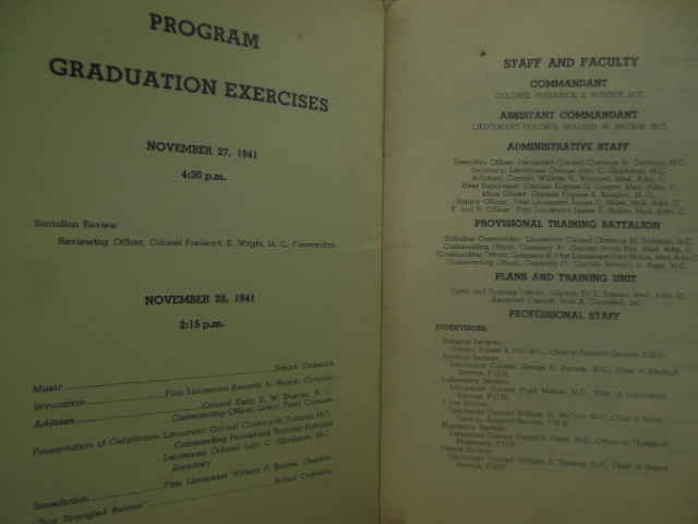 Graduation Program School For Department Technicians Fitzsimons