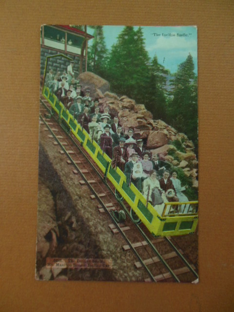 Image for "The Incline Smile" Mt. Manitou Scenic Incline Car Color Postcard (Colorado)