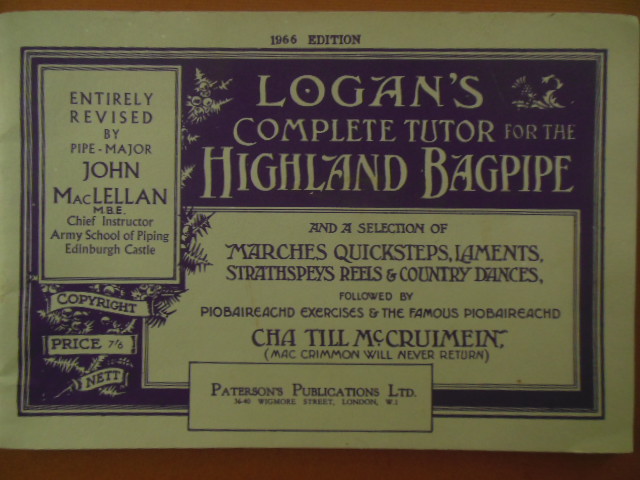 Image for Logan's Complete Tutor for the Highland Bagpipe (1966 Edition)