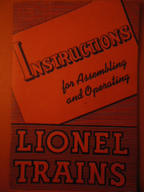 Image for Instructions for Assembling and Operating Lionel Trains (1941)