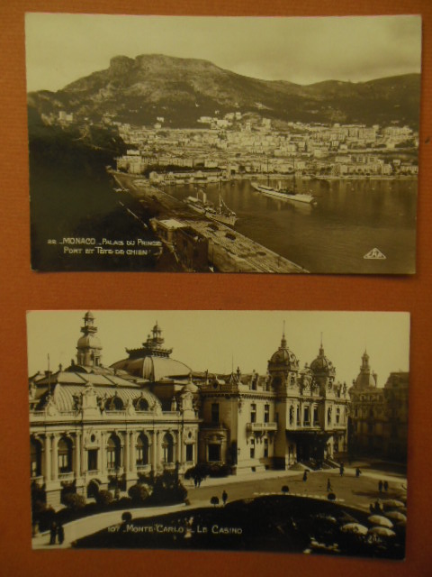 Image for French Postcards Monte Carlo Le Casino; Manaco Palais Du Prince Port et Tere-de-Chien