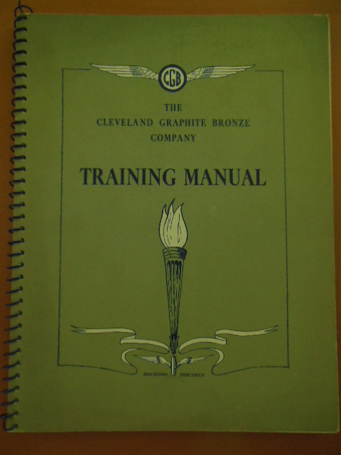 Image for The Cleveland Graphite Bronze Company Training Manual(mechanical drawing, reading blueprints) 1942