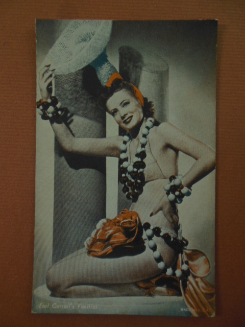 Image for Tinted Postcard Earl Carrol's Vanities Showgirl