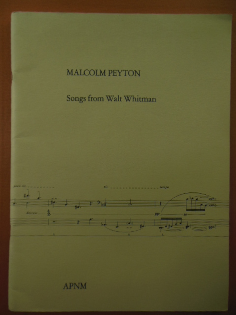Image for Malcolm Peyton Songs From Walt Whitman