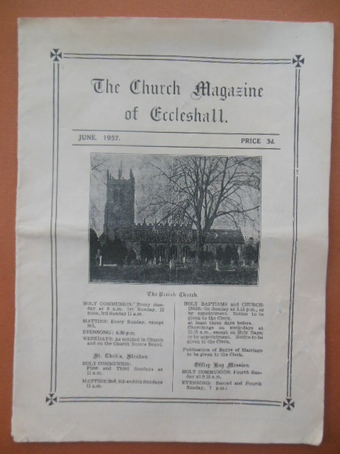 Image for The Church Magazine of Eccleshall June, 1957 (England)
