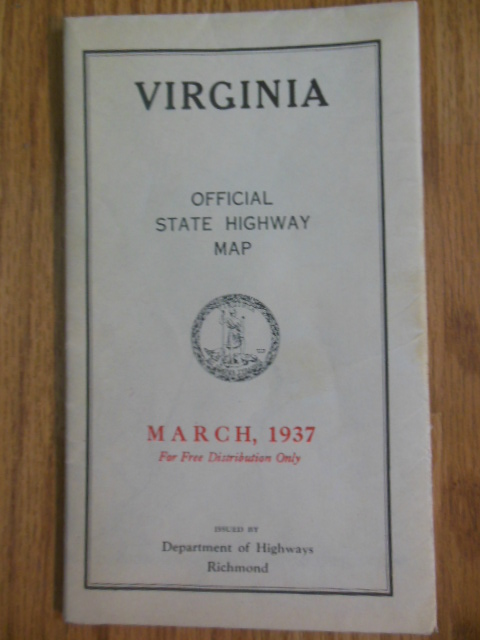 Image for Virginia Official State Map 1937