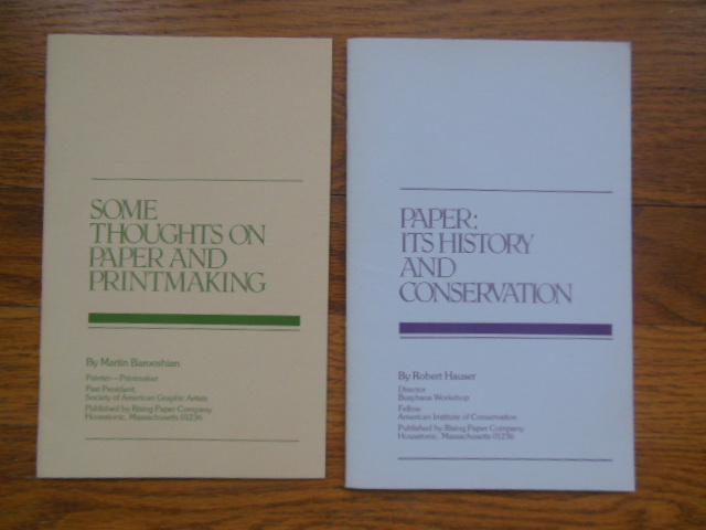 Image for Some Thoughts on Paper and Printmaking; Paper: Its History and Conservation